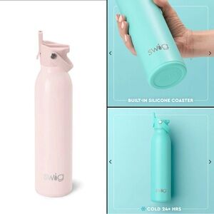 Swig Life Flip-Top Water Bottle / 20oz / aquamarine shimmer (discontinued) / NEW
